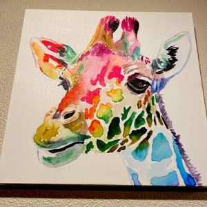 Abstract giraffe 14” x 14”